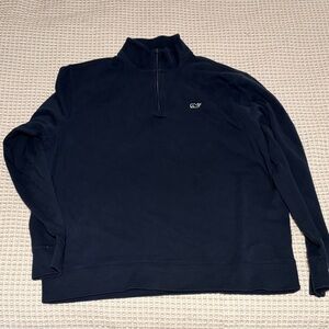 Vineyard Vines Men's Navy Half-Zip Pullover with Whale Logo